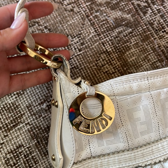 Vintage Fendi White Zucca Chef Hobo Bag - Picture 12 of 13